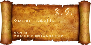 Kuzman Izabella névjegykártya